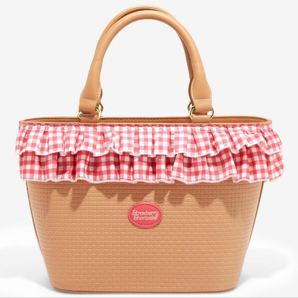 hot topic Strawberry Shortcake Gingham Basket Crossbody Bag - Picture 8 of 10
